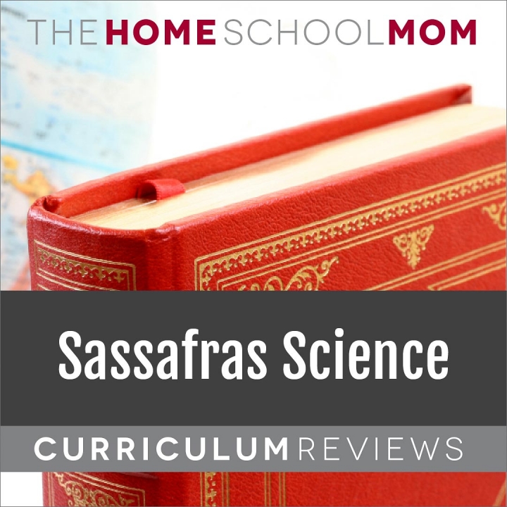 globe and book with text Sassafras Science Curriculum Reviews - TheHomeSchoolMom.com
